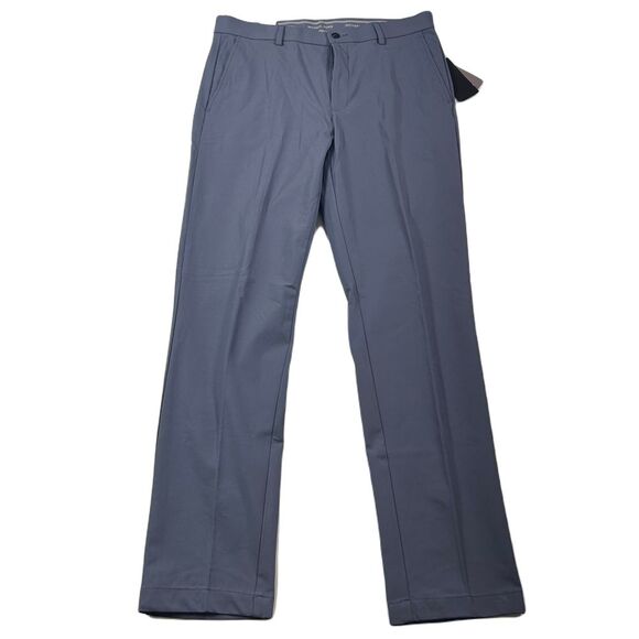 Michael Kors Performance Pants Mens 32‎ x 32 Ash Blue Classic Fit Cotton Stretch - Picture 1 of 7